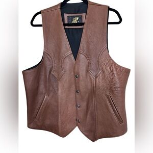 Classic Brown Leather Vest